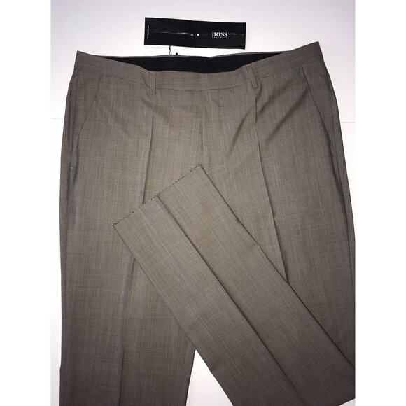 NWT $255 Boss Hugo Boss Central Mens Medium Brown Dress Pants Size 35R US - Picture 3 of 9
